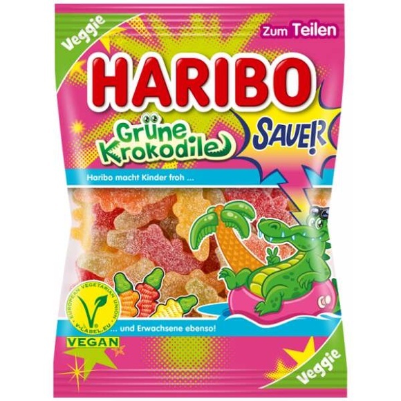 Haribo Grüne Krokodile Sauer 200g