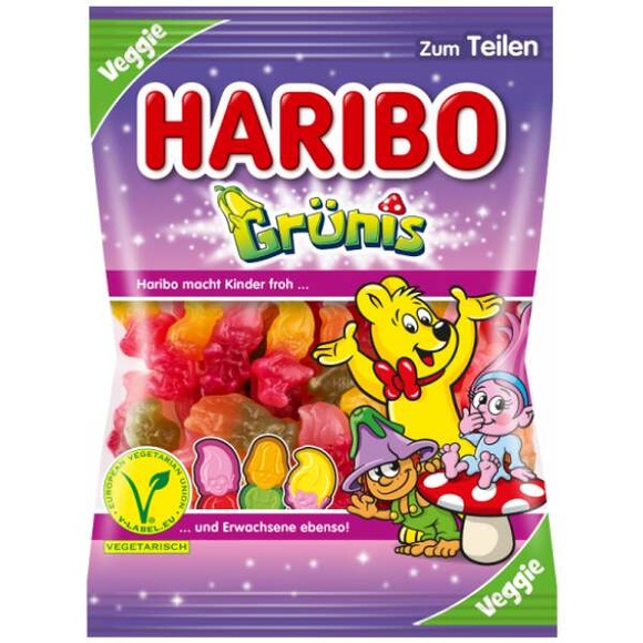 Haribo Grünis 200g Fruchtgummi. Für Vegetarier geeignet.