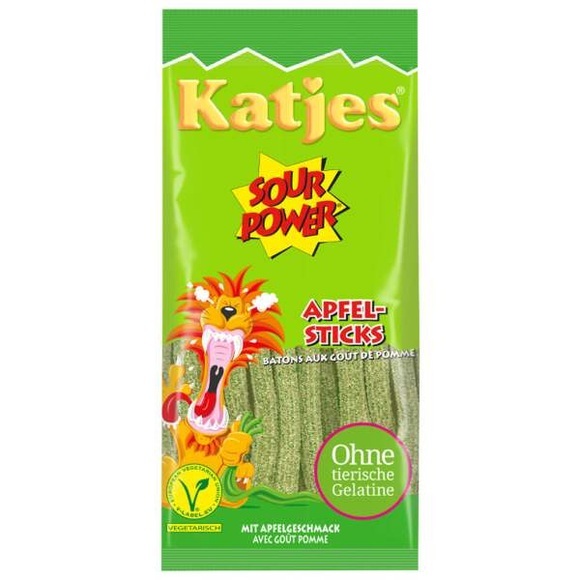 Katjes sour Power Apfel-Sticks 100g
