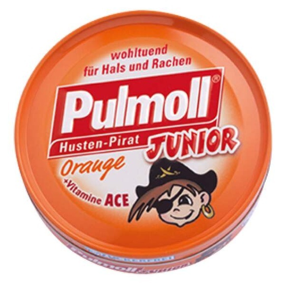 Pulmoll Junior Orange + Vitamin C zuckerfrei 50g
