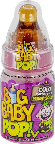 Bazooka Big Baby Pop Strawberry mega sour 32g