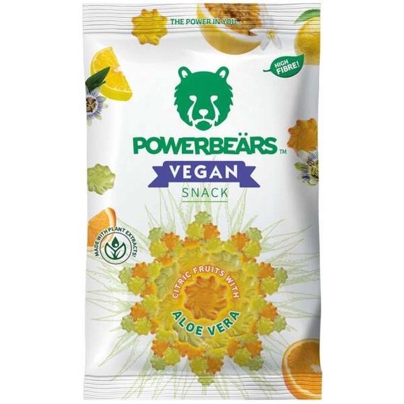 Powerbeärs Vegan Snack Citric Fruits with Aloe Vera 50g