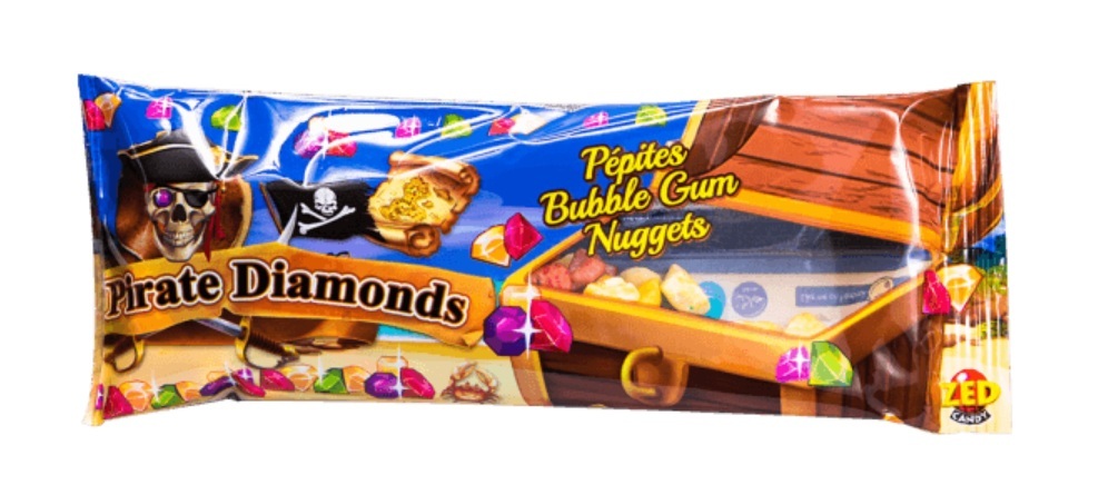 ZED Pirate Diamonds Bubble Gum Nuggets 35g
