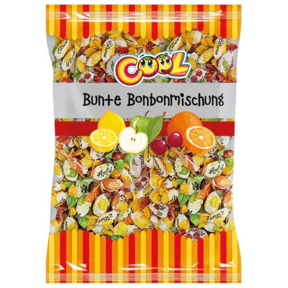 Cool Bunte Hart-Bonbonmischung Beutel 2kg