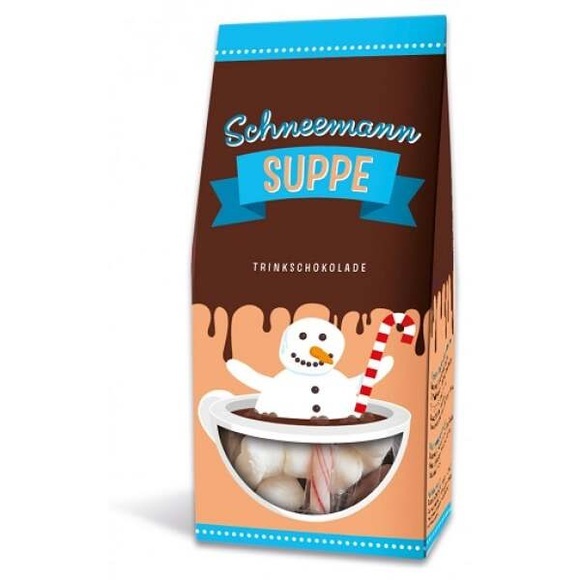Schneemann Suppe Trinkschokolade