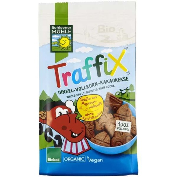 TraffiX Dinkel Vollkorn Kakaokekse 125g