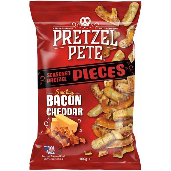 Pretzel Pete Pieces Smokey Bacon & Cheddar 160g