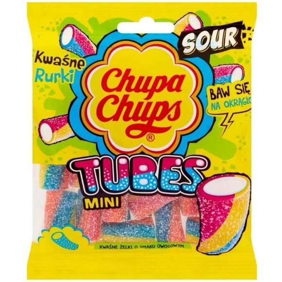 Chupa Chups Sour Mini Tubes, 90g