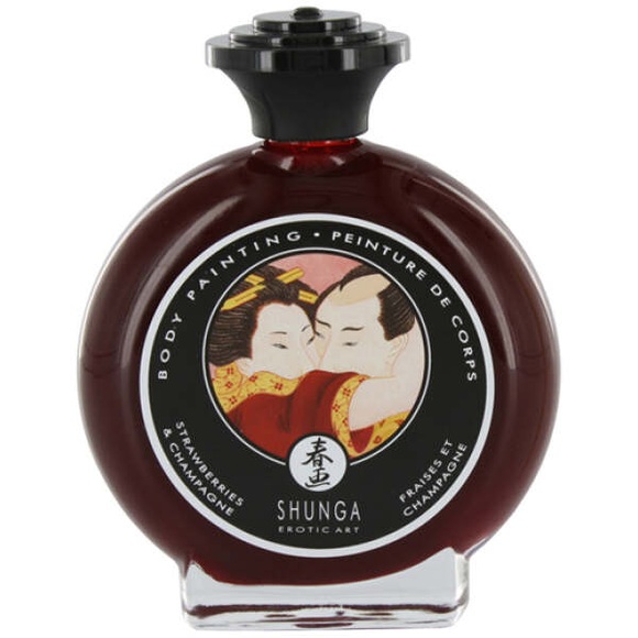 Shunga Erotic Art - Körperfarbe Strawberry & Sparkling Wine - 100 ml