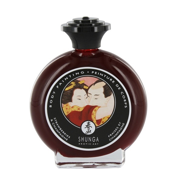 Shunga Erotic Art - Körperfarbe Strawberry & Sparkling Wine - 100 ml