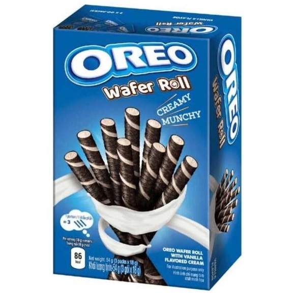 Oreo Wafer Roll Vanilla 54g Waffelröllchen