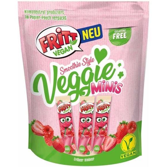 Fritt Vegan Smoothie Style Veggie Minis Erdbeer & Himbeer 135g