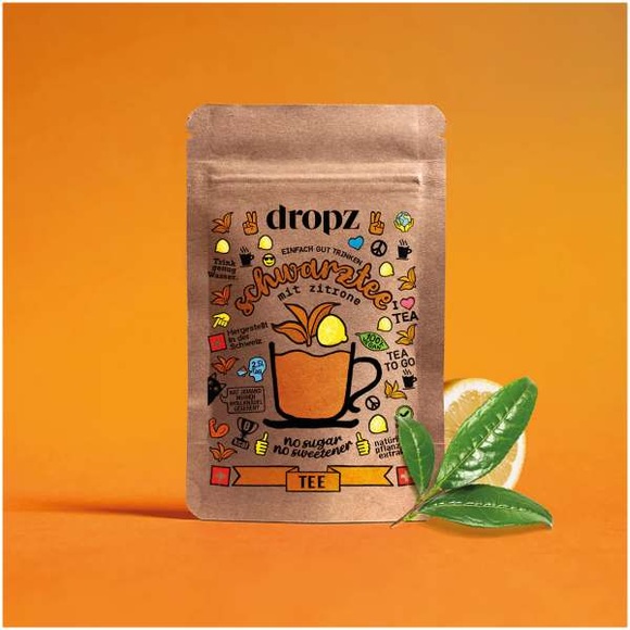 dropz Tea Schwarztee mit Zitrone