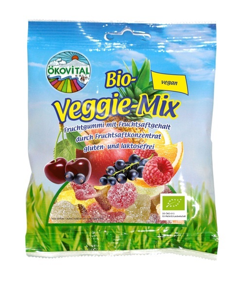 Ökovital Fruchtgummi Veggie-Mix ohne Gelatine (100 g)