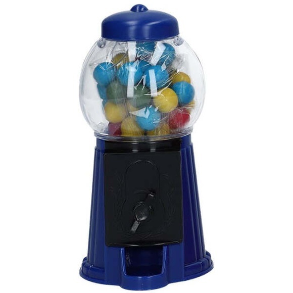 Mini Kaugummi-Automat blau gefüllt mit 40g Packung
