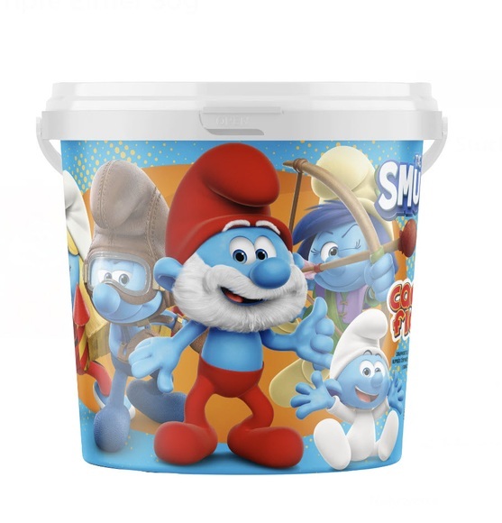 Zuckerwatte Schlümpfe Eimer 50g