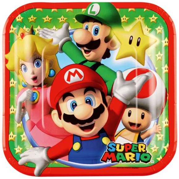 Pappteller Super Mario 8 Stück
