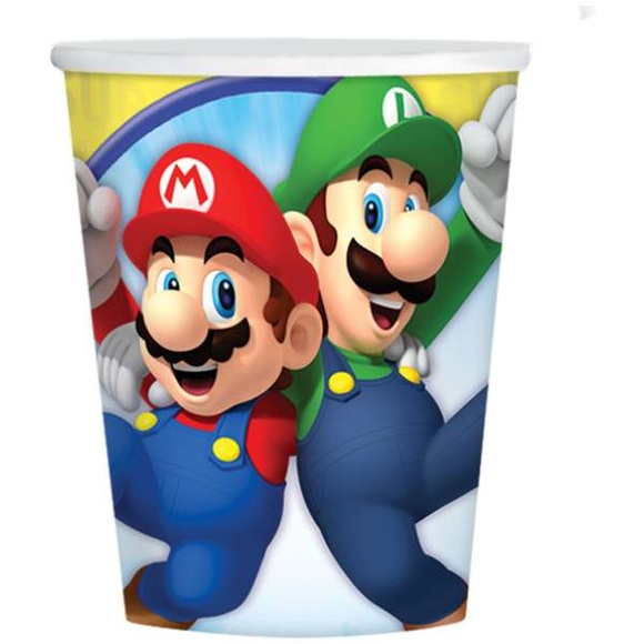 Pappbecher Super Mario 250ml 8 Stück