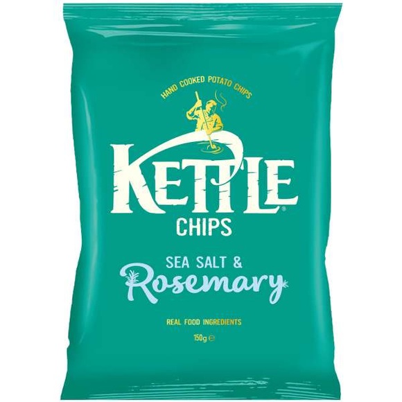 Kettle Hand cooked Chips Sea Salt & Rosemary 130g