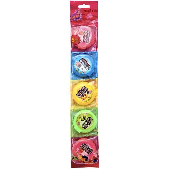 Kaugummirollen 5 Sorten 90g
