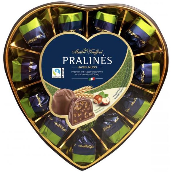 Pralinen Milchschokolade Haselnuss & Cerealien Herz 165g