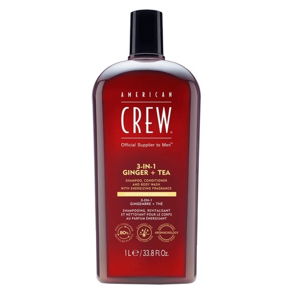 Crew Hair & Body Care - American Crew 3-in-1 Ginger & Tea Shampoo, Conditioner & Body Wash