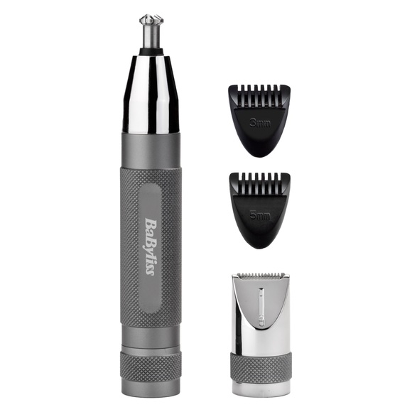 BABYLISS E116E Super-X Metal - Nasen-, Ohrhaar und Augenbraunentrimmer (Silber)