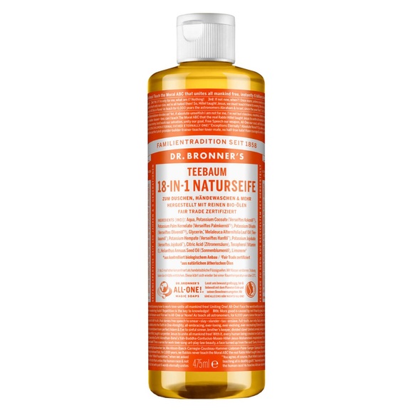 Dr. Bronner's Flüssigseife Dr. Bronner's Flüssigseife Tea Tree Flüssigseife 475.0 milliliter
