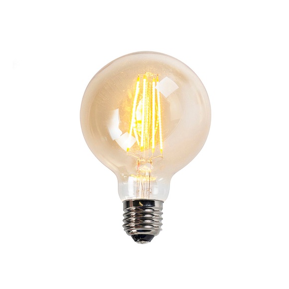 3er Set E27 dimmbare LED Lampen goldline G95 5W 450LM 2200K