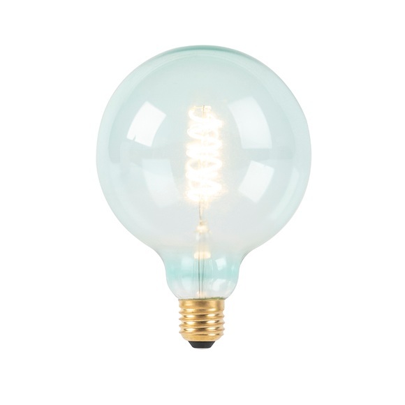 E27 dimmbare LED Spiral Glühlampe G125 blau 200 lm 2100K