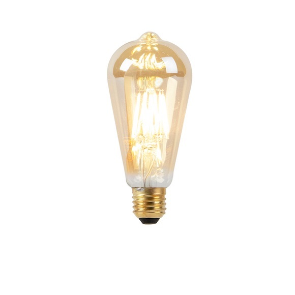 LED-Lampe E27 ST64 8W 2000-2600K mit gedimmtem bis warmem Goldfaden