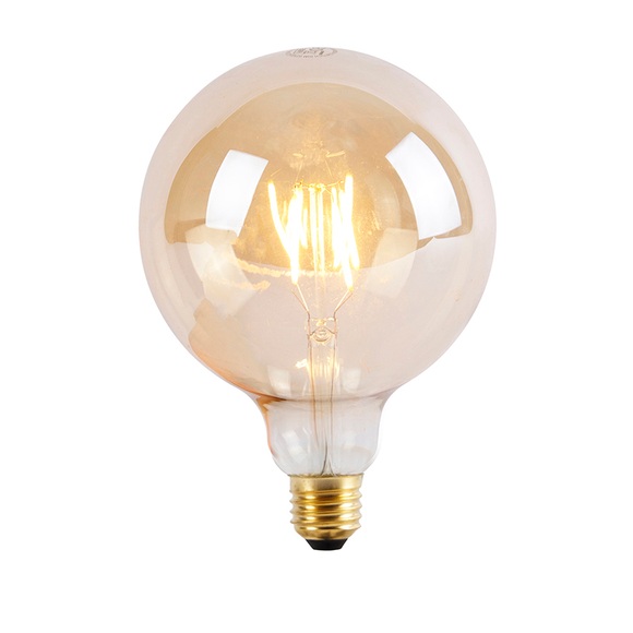 E27 3-stufige dimmbare LED-Lampe G125 Goldline 5W 2200K