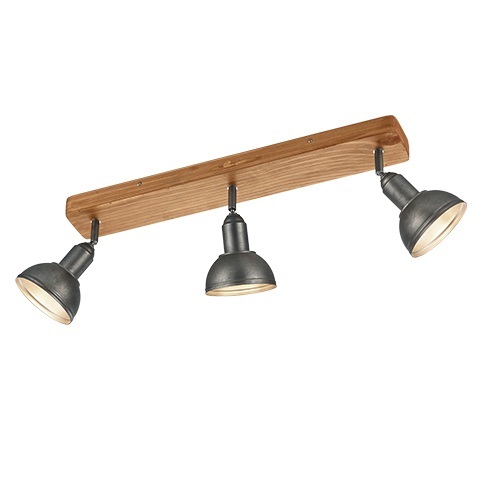 XXXLutz Strahler , 803400367 Delhi , Nickelfarben , Holz, Metall , 58x20.5x11.6 cm , antik , 004102091106