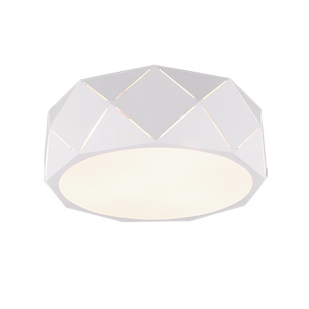 Deckenlampe Zandor mit weißem Schirm