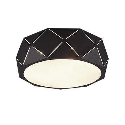 Deckenlampe Zandor mit schwarzem Schirm