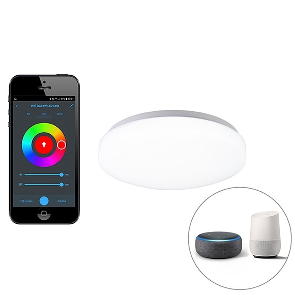 Moderne smarte Deckenleuchte weiß inkl. LED mit App - Marti
