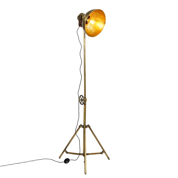 Industrielle Stehlampe Stativ Bronze - Mangos