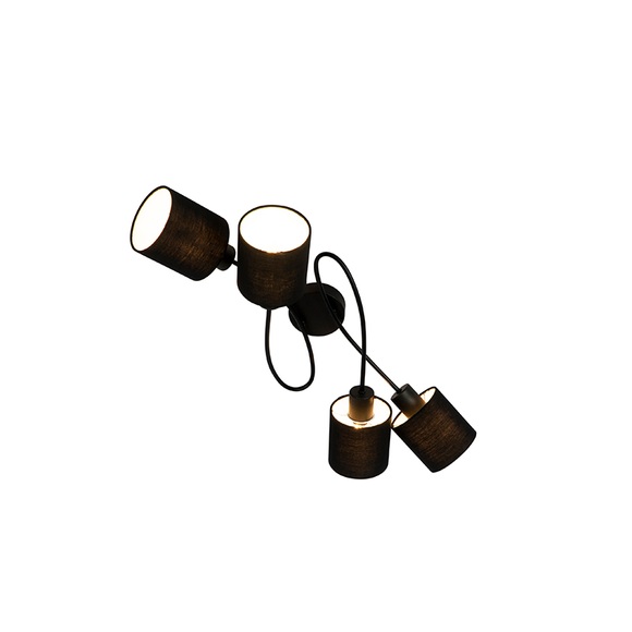 Moderne Deckenleuchte schwarz 60,5 cm 4-Licht verstellbar - Hetta