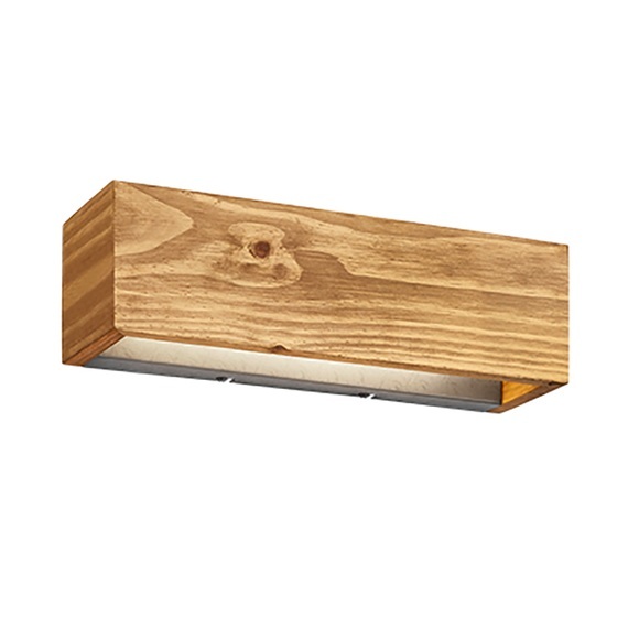LED-Wandleuchte Brad aus Holz, up/down, 37x11 cm