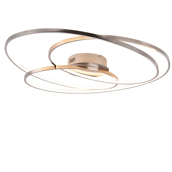 LED-Deckenlampe Gale, 80 cm, nickel matt
