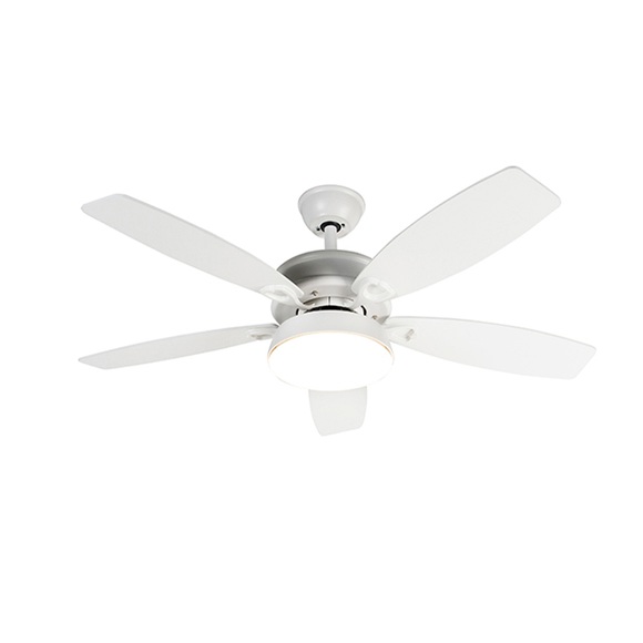 Design Deckenventilator weiß inkl. LED mit Fernbedienung - Malaki