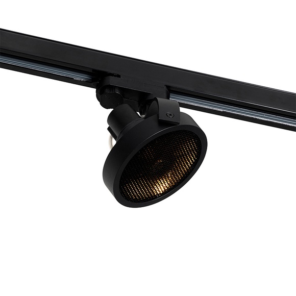 Moderner 3-Phasen-Track-Spot schwarz - Master 111 Honey