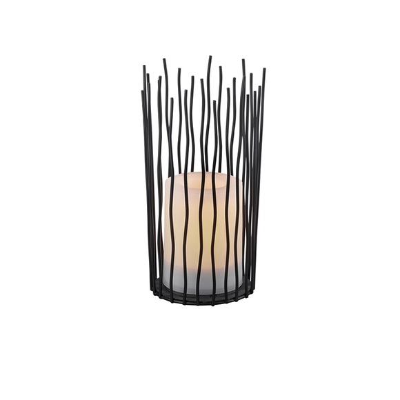 LED-Solar-Tischleuchte Coro, mit Flammeneffekt