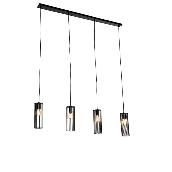 Moderne Hängelampe schwarz 4-Licht - Balenco Wazo