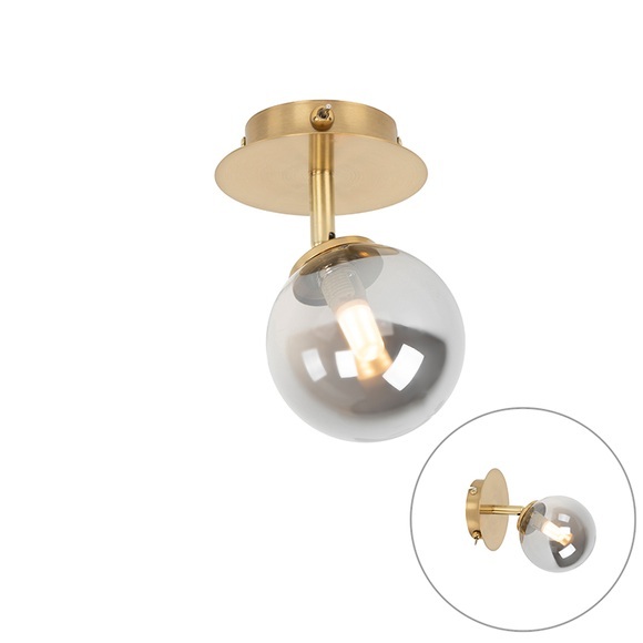 Ländlicher Fleck Gold verstellbar mit Rauchglas - Athen