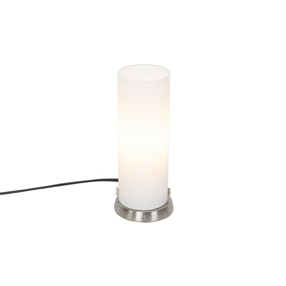 Moderne ronde tafellamp staal incl. 1 x E14 - Andrew Q