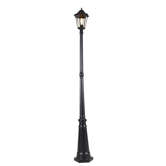 Klassische Außenlaterne schwarz 200 cm IP44 - New Orleans
