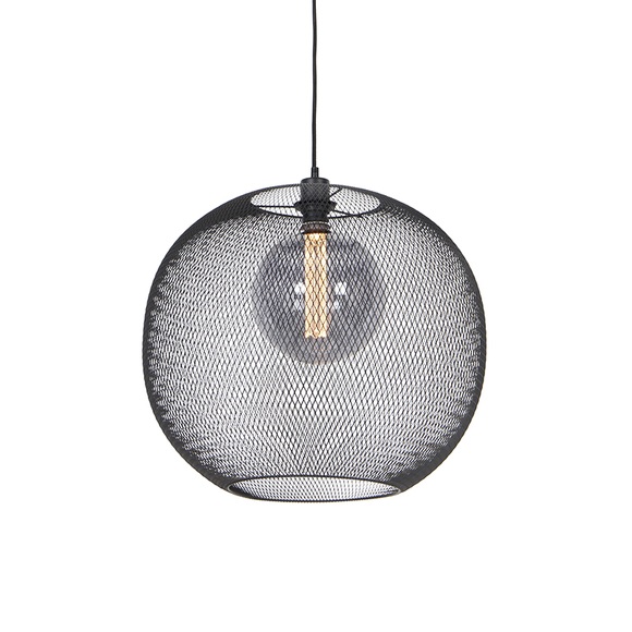 Moderne Hängelampe schwarz - Mesh Ball