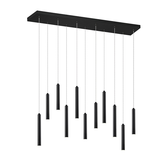 Hängelampe schwarz inkl. LED 3-stufig dimmbar 11-Licht - Tuben