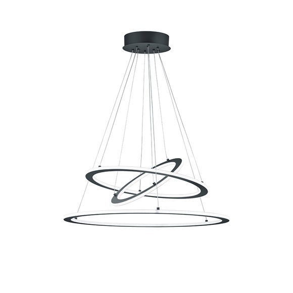 Design Hängelampe grau inkl. LED 3-stufig dimmbar -Tijn